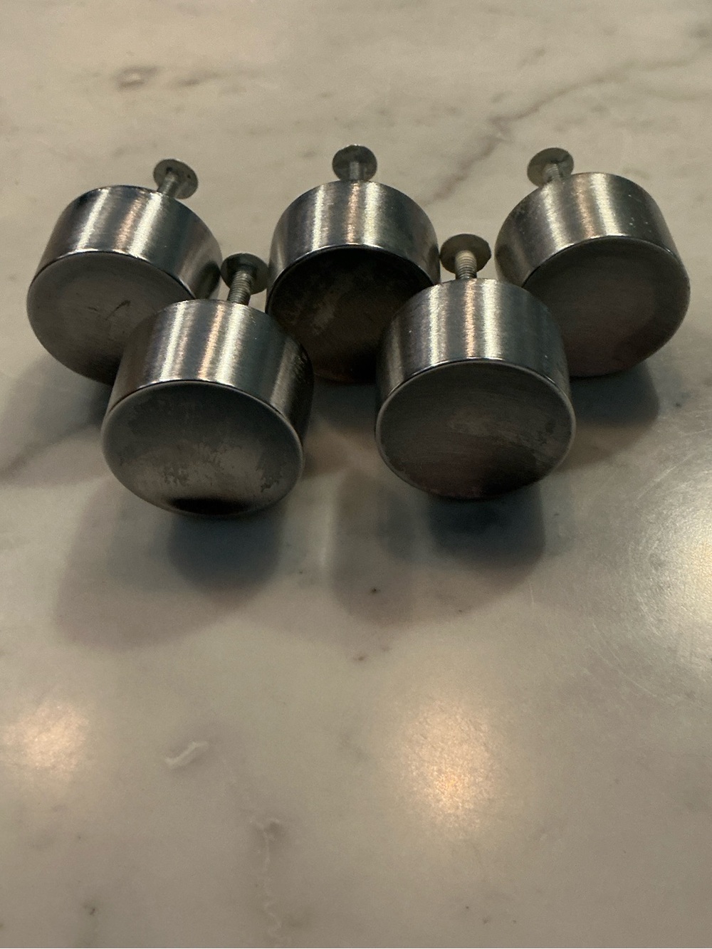 Set of 5 Stainless Steel Drawer or Cabinet Knobs
